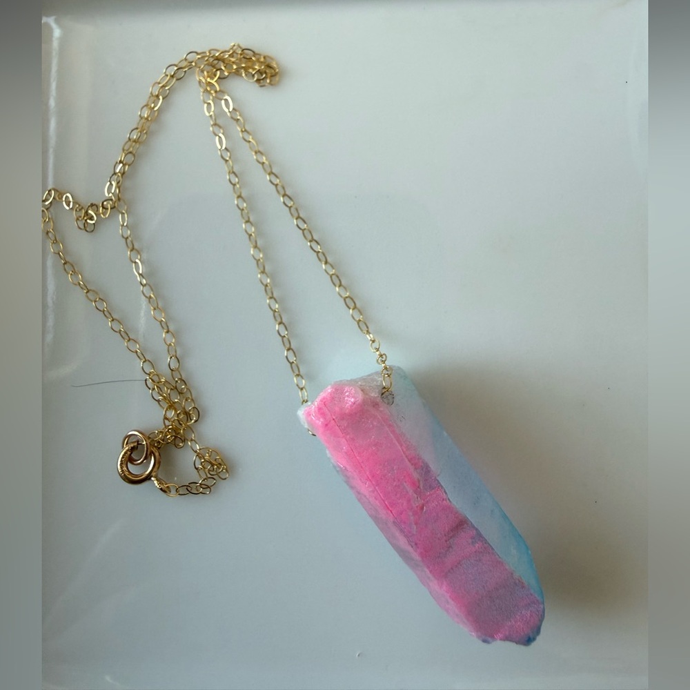 NWT Fierce Forward Crystal Energy Angel Aura With Gold Filled Chain - Picture 2 of 7